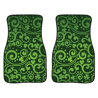 Green Irish Saint Patrick'S Day Print Front And Back Car Floor Mats, Front Car Mat PO0359