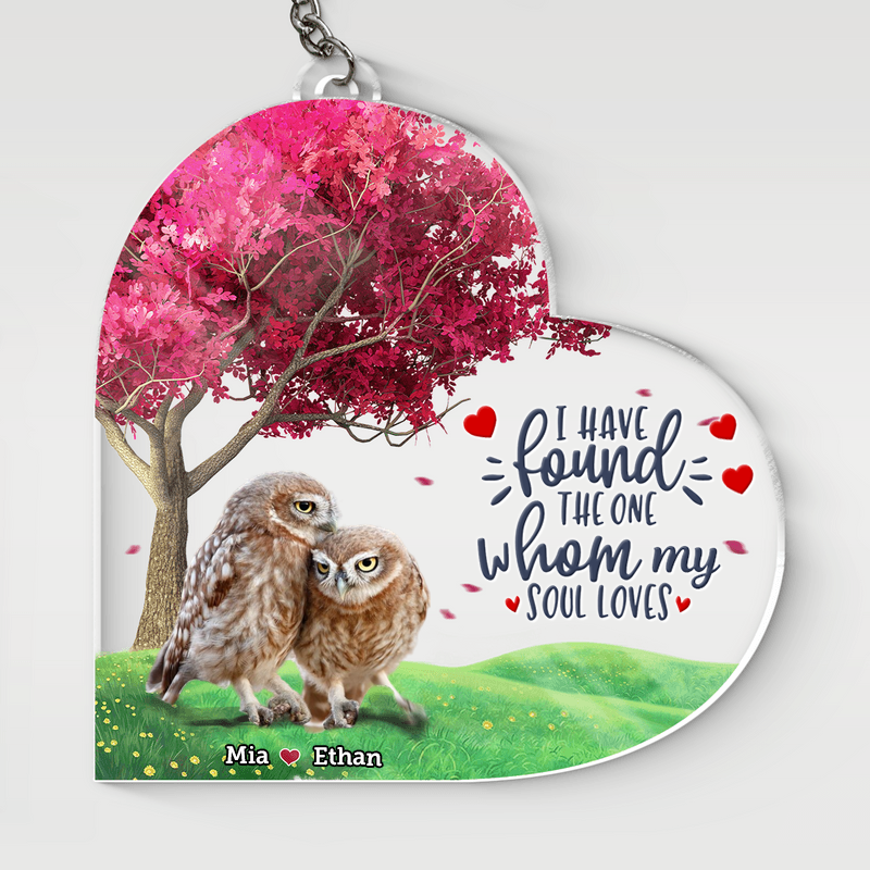 Personalized Owls Couple Keychain, You and me We got this Keychain for Anniversar KO0038