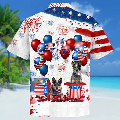 Heeler Independence Day Hawaiian Shirt, Dog Hawaii Beach Shirt Short Sleeve For 4Th Of July HO3916