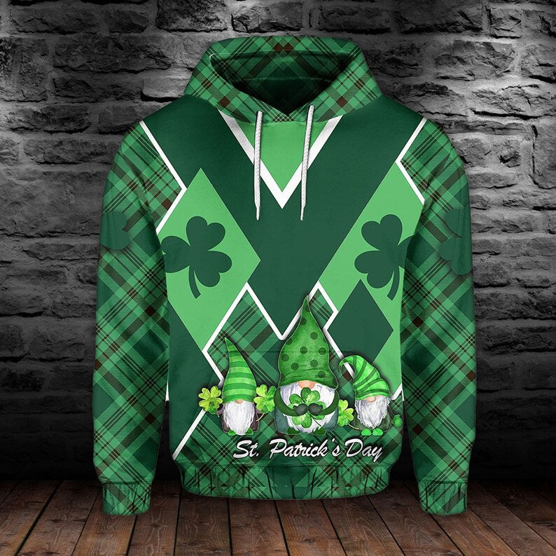 St. Patrick's Day Ireland Gnome Hoodie Gift For Irish Man, Drink Beer Shirt PO0194