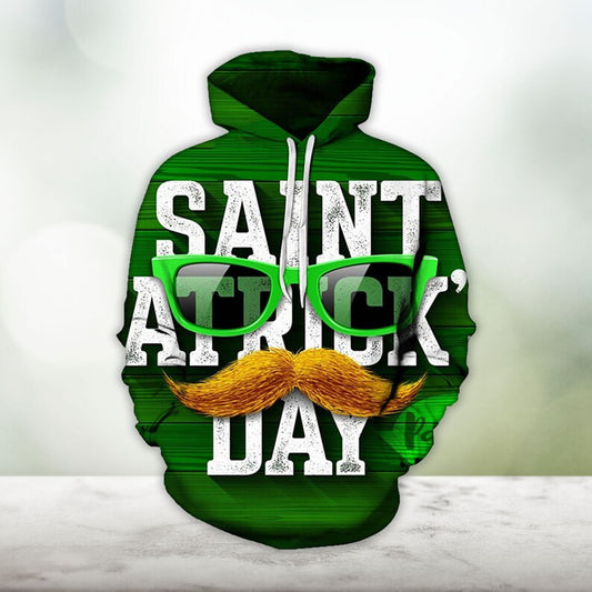 St. Patrick's Day Casual 3D Digital Printing Hoodie Gift For Friends Birthday Holiday PO0197