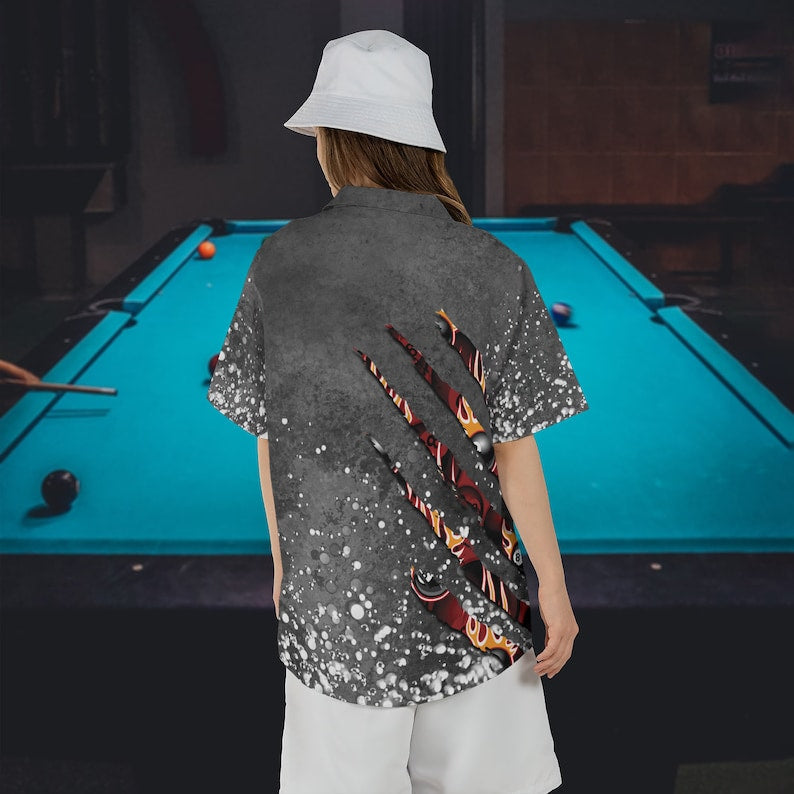 Lasfour Personalized Billiards Paint Splash Hawaiian Shirt BIA0653