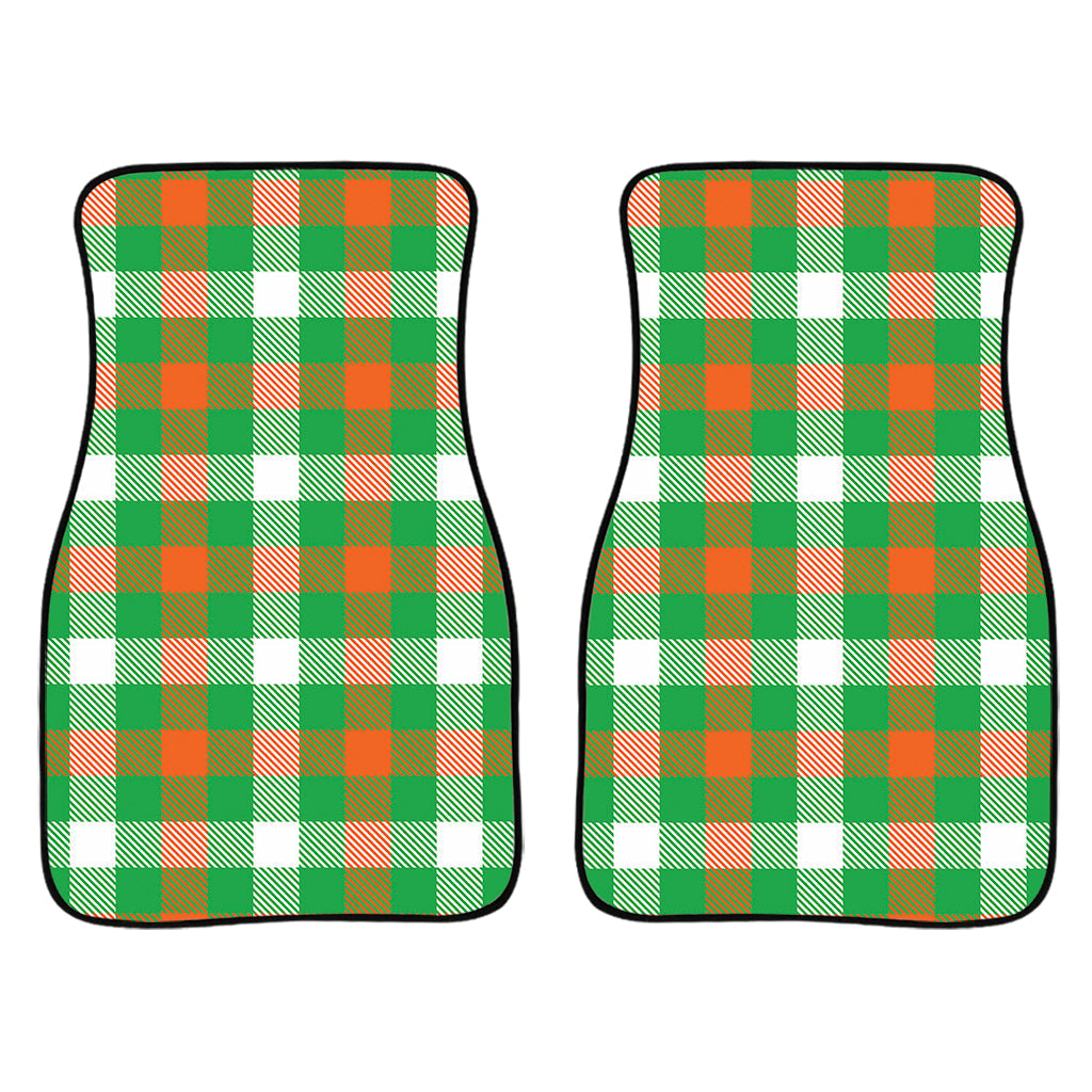 Irish Checkered St. Patrick'S Day Print Front And Back Car Floor Mats, Front Car Mat PO0353