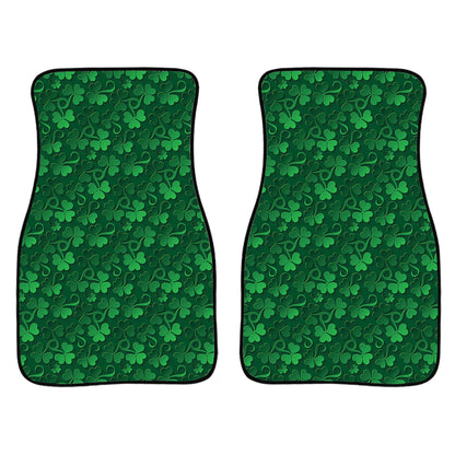 Irish Leaf St. Patrick'S Day Print Front And Back Car Floor Mats, Front Car Mat PO0352