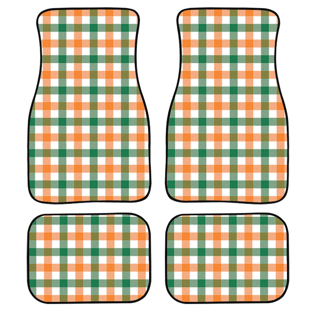 Irish Plaid St. Patrick'S Day Print Front And Back Car Floor Mats, Front Car Mat PO0345