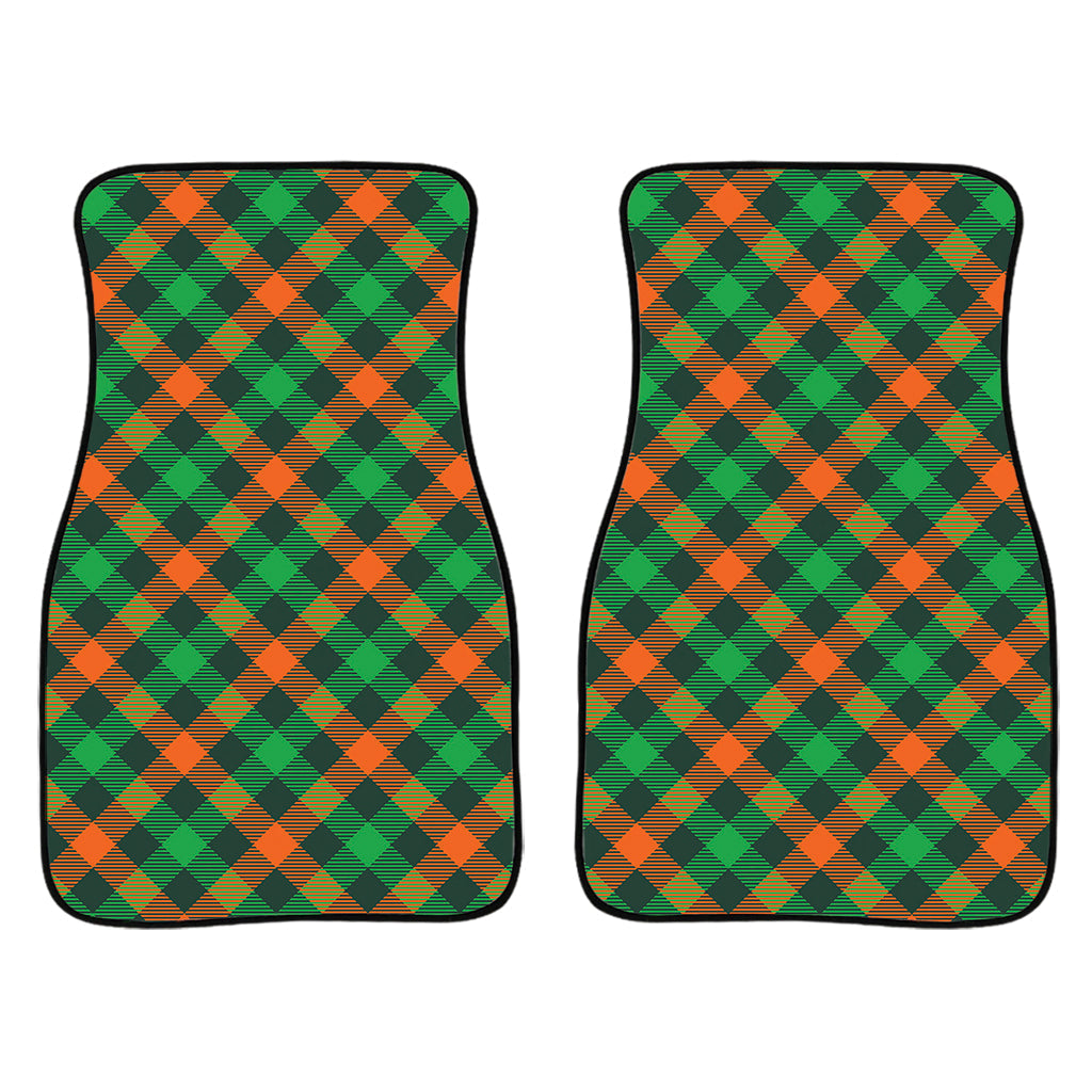 Irish Saint Patrick'S Day Plaid Print Front And Back Car Floor Mats, Front Car Mat PO0351