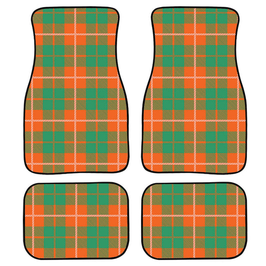 Irish Saint Patrick'S Day Tartan Print Front And Back Car Floor Mats, Front Car Mat PO0350