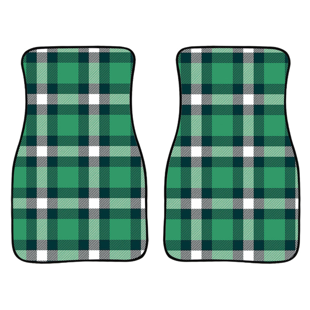 Irish St. Patrick'S Day Plaid Print Front And Back Car Floor Mats, Front Car Mat PO0343