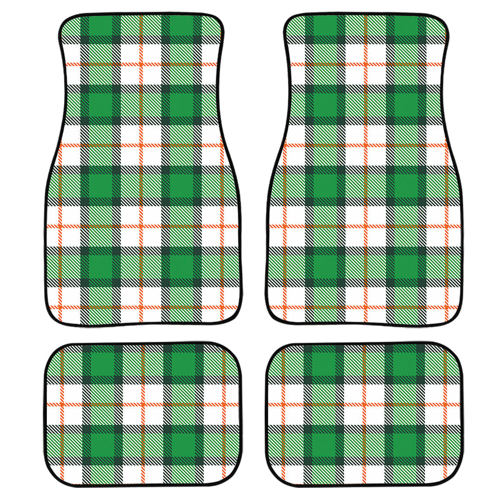 Irish Tartan St. Patrick'S Day Print Front And Back Car Floor Mats, Front Car Mat PO0349