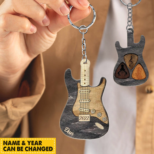 Personalized Guitar Gift for Guitarist Acrylic Keychain, Gift for Guitar Love, Guitar Keychain KO0225