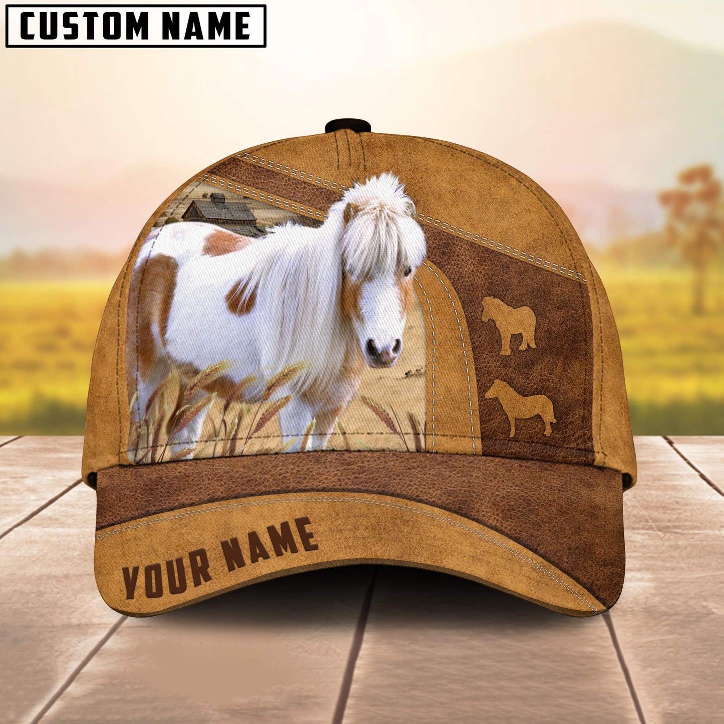 Personalized Name Miniature Pony Cap, Cattle Hat, Farm Baseball Hat, Cap Hat For Farmer Farm Lover CO1042