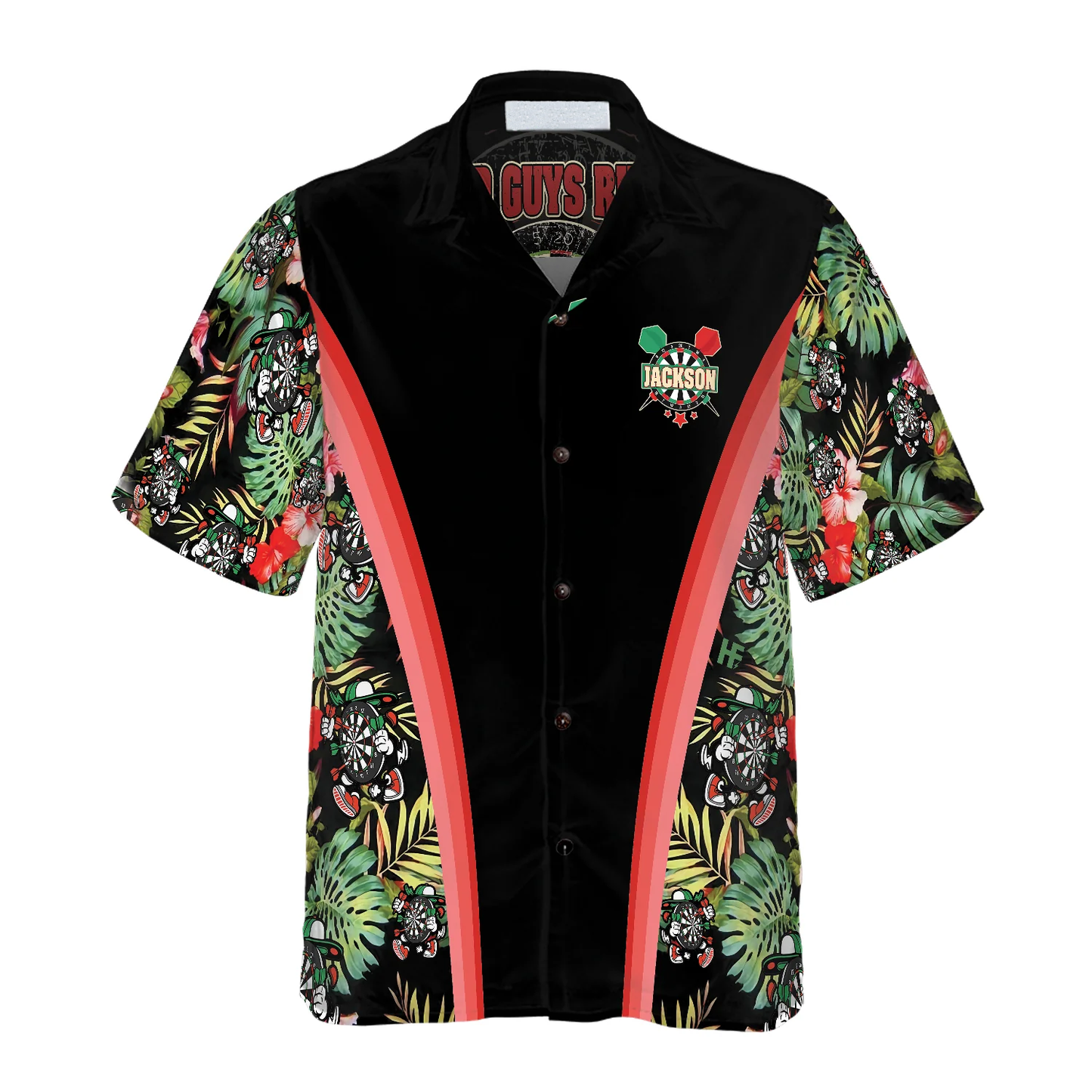 Old Guys Rule Dart Tropical Custom Hawaiian Shirt, Personalized Name Dart Hawaiian Shirt HO0132