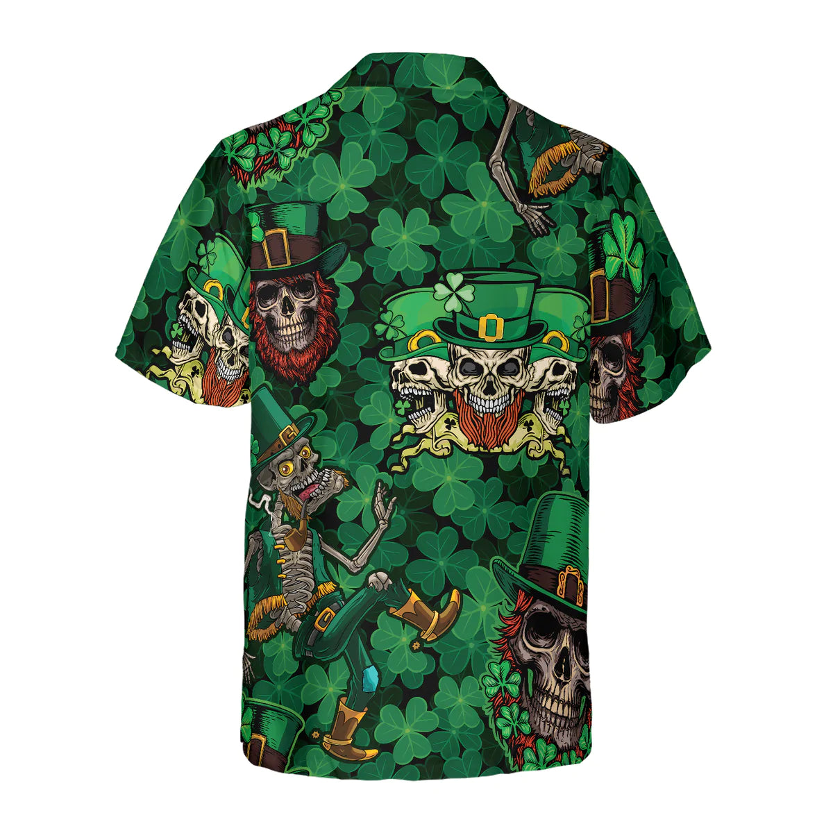 Leprechaun Skull Happy Saint Patrick's Day Hawaiian Shirt PO0061