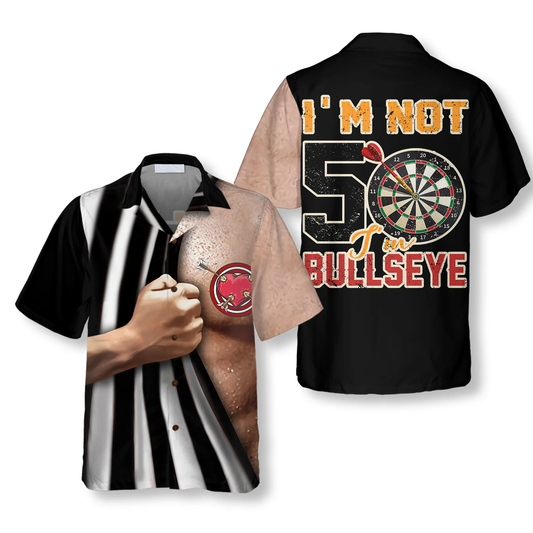 Darts I'm Not 50 I'm Bullseye Hawaiian Shirt, Colorful Summer Aloha Shirt For Men Women, Gift For Friend, Team, Darts Lovers HO4166