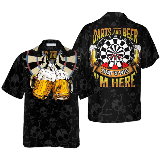 Darts And Beer Hawaiian Shirt, Colorful Summer Aloha Shirt For Men Women, Perfect Gift For Friend, Team, Family, Darts Beer Lovers HO4165