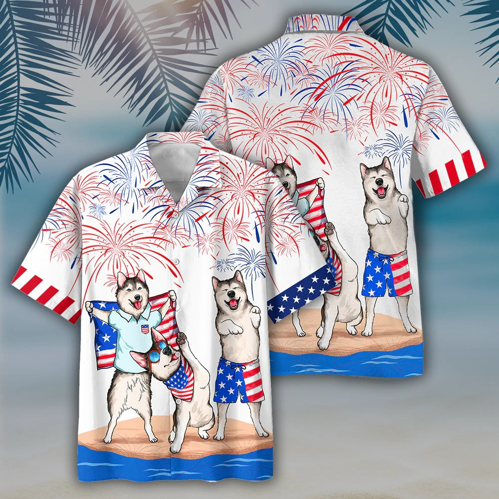 Alaska Hawaiian Shirt - Independence Is Coming, American Dog Aloha Beach Shirt, Dog Hawaii Shirt HO4785