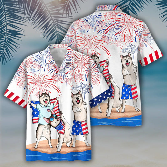 Alaska Hawaiian Shirt - Independence Is Coming, American Dog Aloha Beach Shirt, Dog Hawaii Shirt HO4785