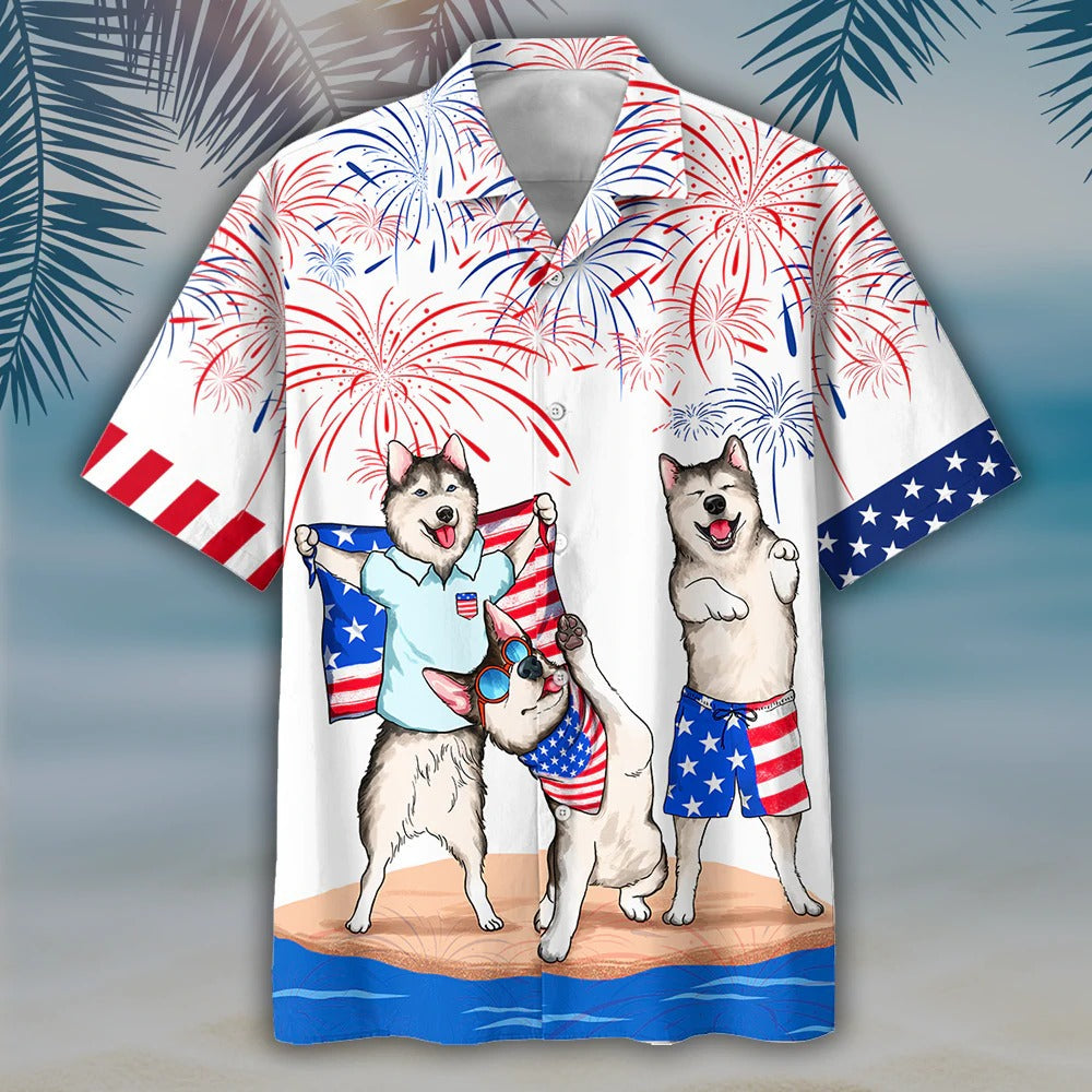 Alaska Hawaiian Shirt - Independence Is Coming, American Dog Aloha Beach Shirt, Dog Hawaii Shirt HO4785