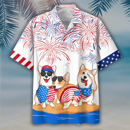 Corgi Hawaiian Shirts - Independence Day Is Coming, Independence's Day Gift, Dog Lover Gifts HO4779