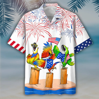 Parrot Hawaiian Shirts - Independence Day Is Coming, Cool Hawaiian Aloha Beach Shirt For 4Th Of Jul HO4787