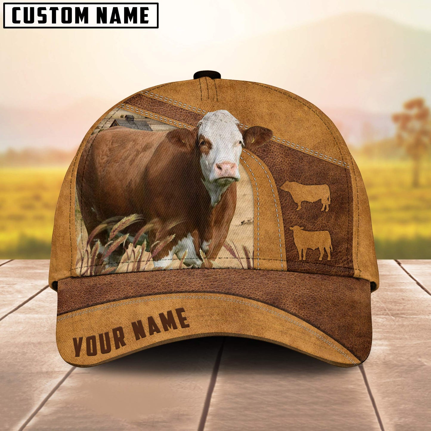 Simmental Custom Name Cap, Cattle Hat, Farm Baseball Hat, Cap Hat For Farmer Farm Lover CO1044