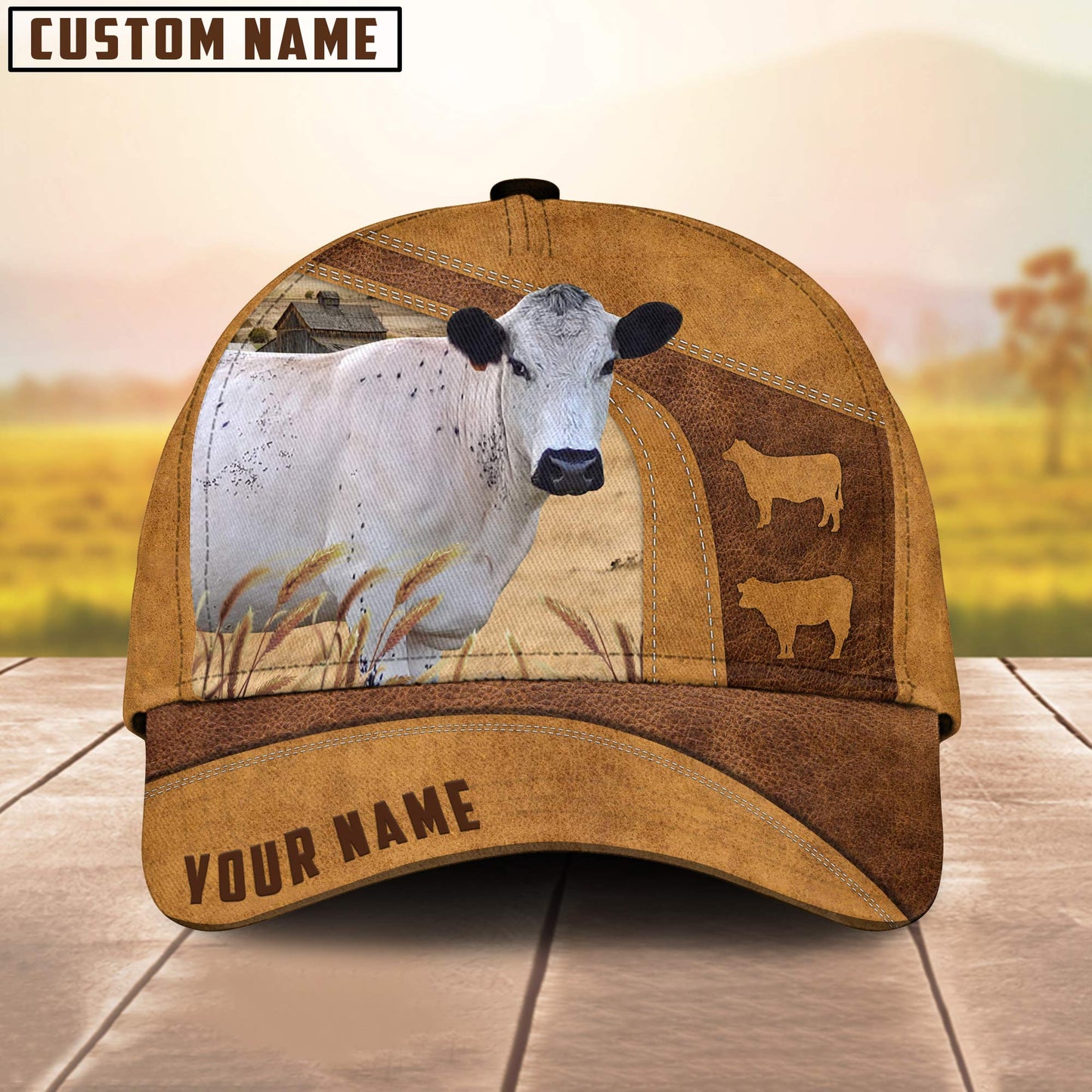 Custom Name British White Park Cattle Cap, Cattle Hat, Farm Baseball Hat, Cap Hat For Farmer Farm Lover CO1022