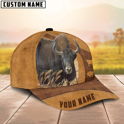 Yak Cattle Custom Name Cap, Cattle Hat, Farm Baseball Hat, Cap Hat For Farmer Farm Lover CO1047