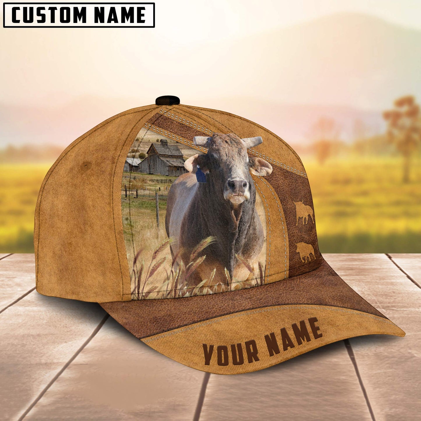 Bucking Bull Custom Name Cap, Cattle Hat, Farm Baseball Hat, Cap Hat For Farmer Farm Lover CO1048