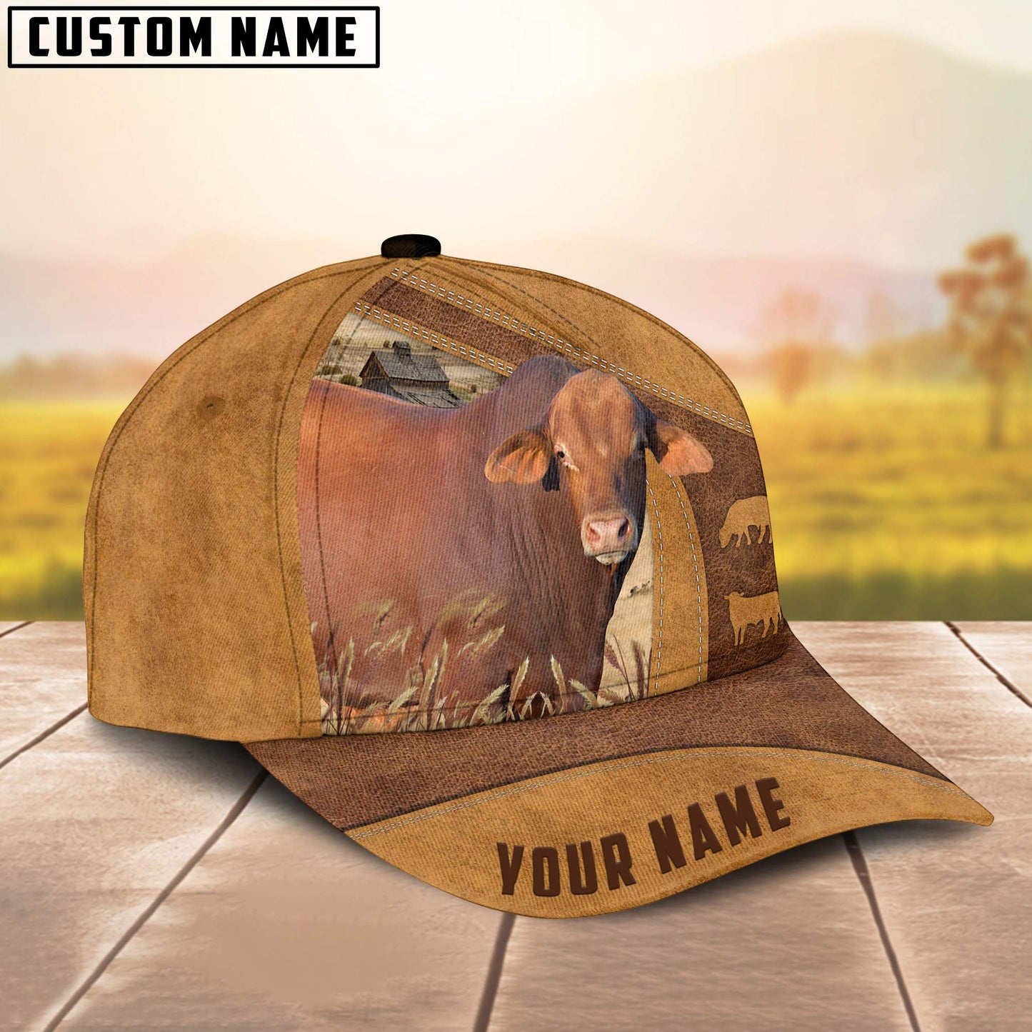 Red Brangus Custom Name Cap, Cattle Hat, Farm Baseball Hat, Cap Hat For Farmer Farm Lover CO1052