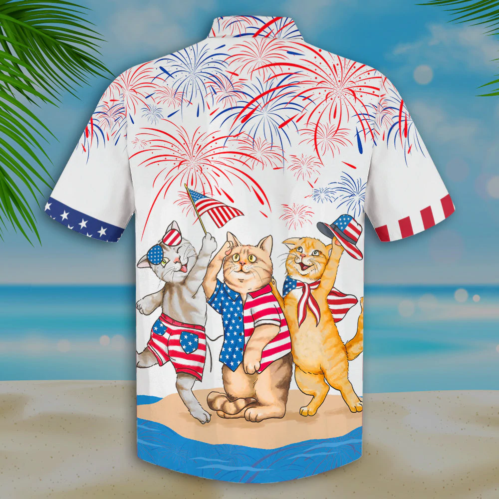 Cat American shorthair Shirts - Independence Day Is Coming, USA Patriotic Hawaiian Shirt HO0721