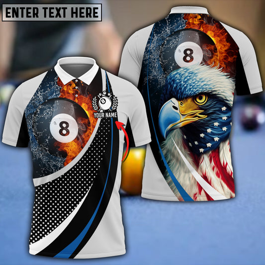 Lasfour Personalized Billiard Ball Eagle Polo Shirt BIA0714