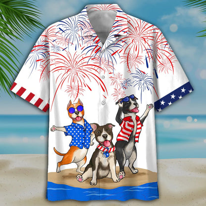 American Staffordshire Terrier Shirts, Independence Day Is Coming Aloha Summer Beach Shirts, American Pride Happy 4Th Of July Shirt HO4778