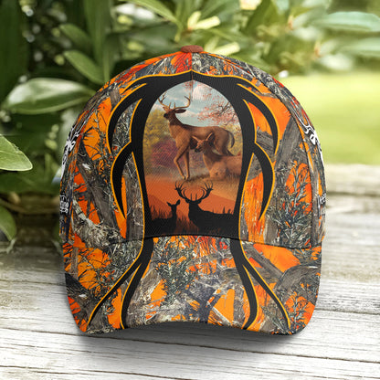 Baseball Cap For Deer Hunting Lovers Orange Camouflaged Lasfour CO0962