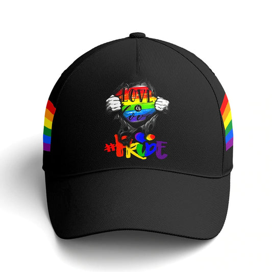 LGBT Cap Love Is Love Pride Black Baseball Cap, Gift For Couple Lesbian, Gay Pride Baseball Cap CO0208