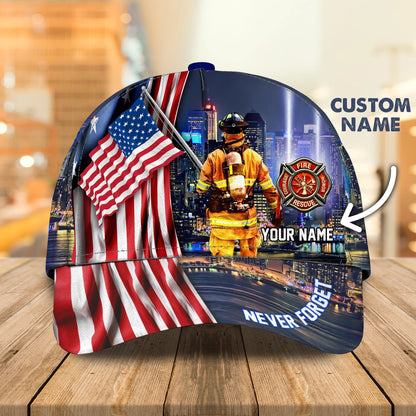 Personalized Classic Cap Firefighter Eagle For Men And Woman, Baseball 3D Firefighter Cap Hat CO0410