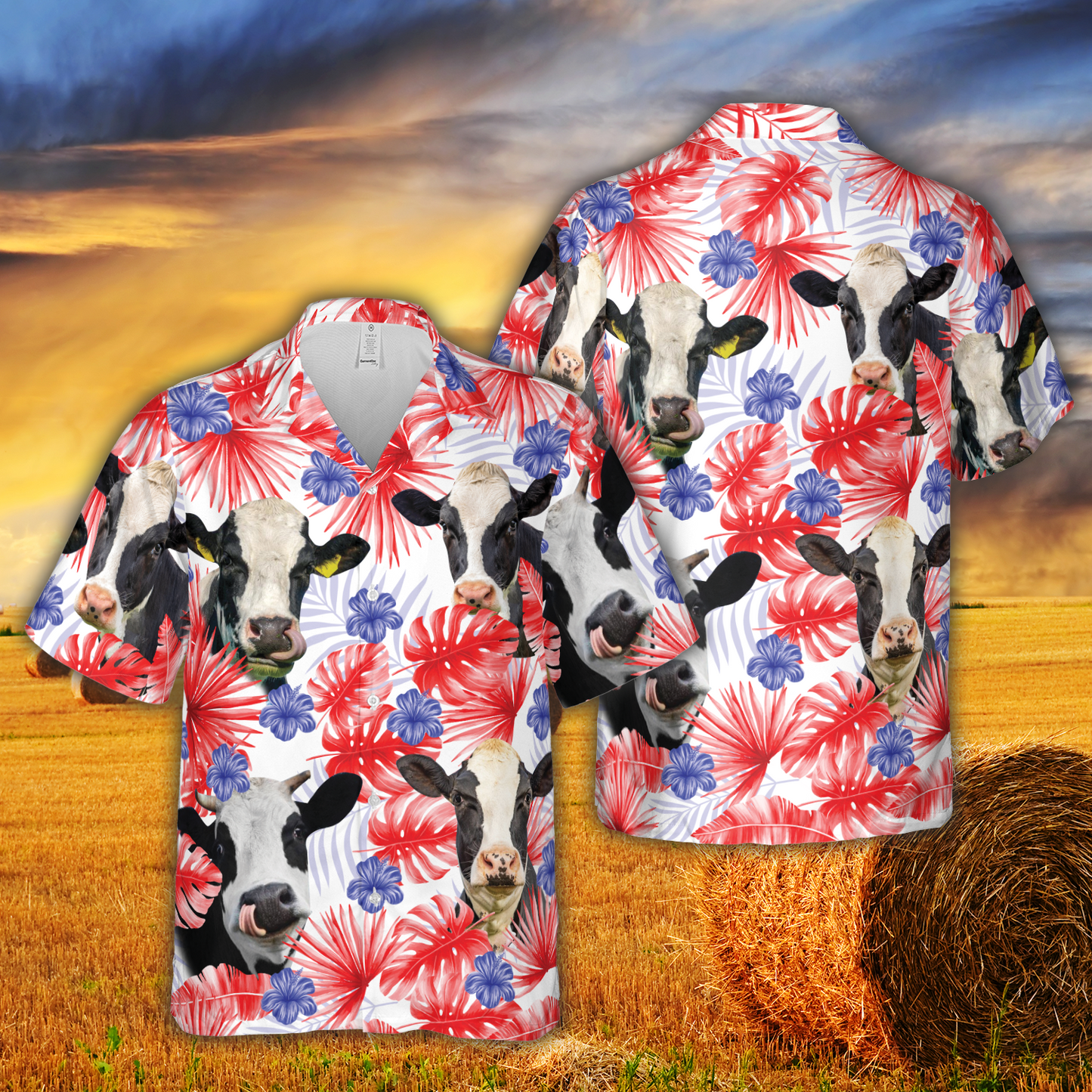 American Colors Holstein Friesian Cattle Hawaiian Shirt HO0395