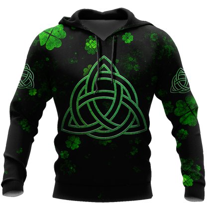 Trinity Knot or Rings Green Shamrock Shirt, St. Patrick's Day All Over Printed Shirt, Lucky Shamrock Shirt PO0271