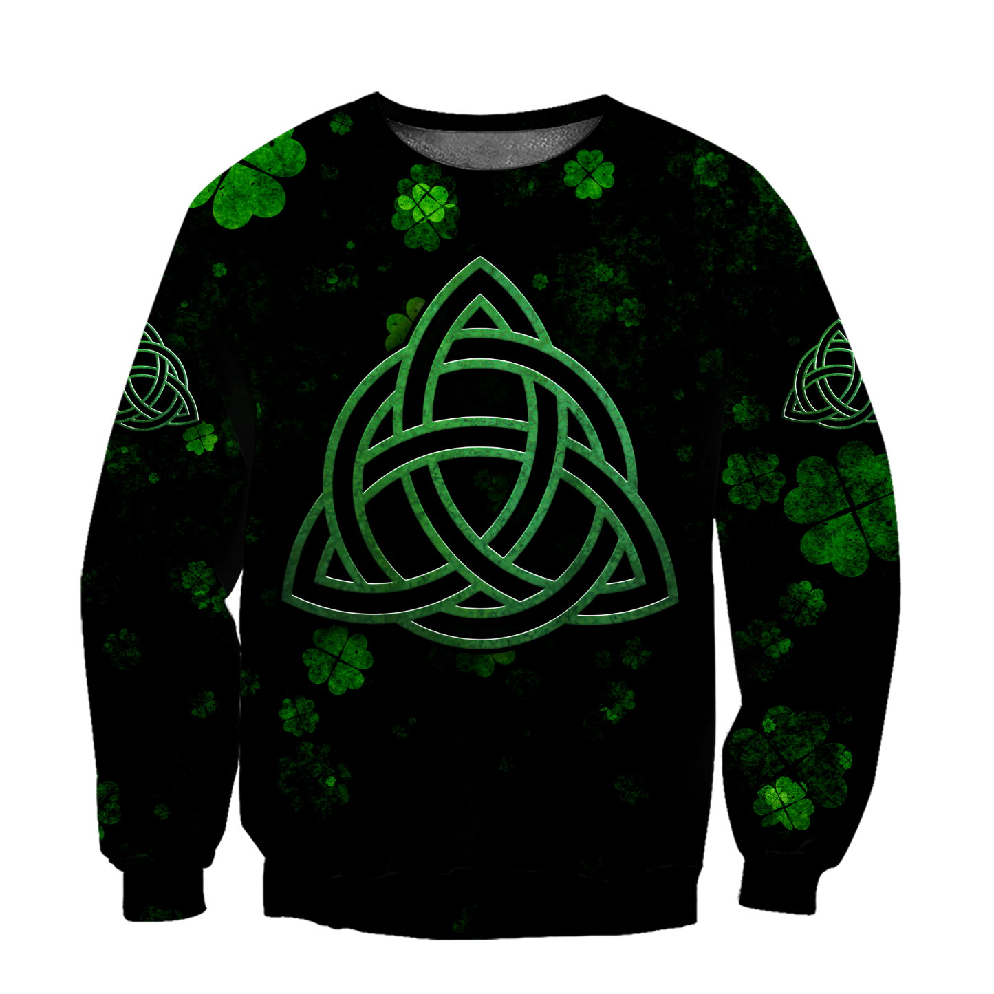 Trinity Knot or Rings Green Shamrock Shirt, St. Patrick's Day All Over Printed Shirt, Lucky Shamrock Shirt PO0271