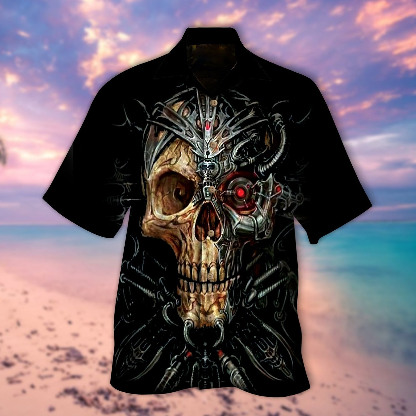 Lasfour Mechanic Skull Hawaiian Shirt Men Women All Size HO5293