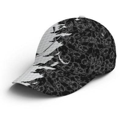 Golf Skull Pattern Baseball Cap Lasfour CO0735