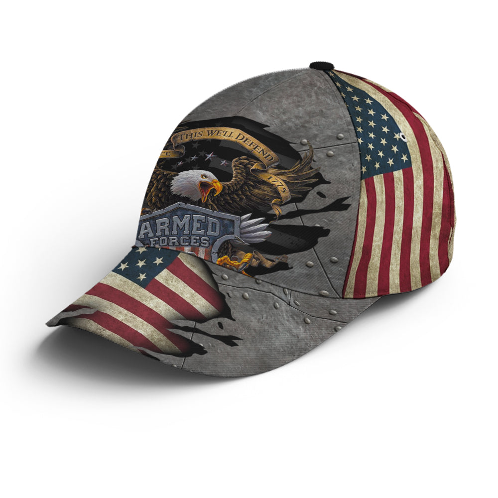 Eagle Armed Force US Flag Baseball Cap Lasfour CO0862