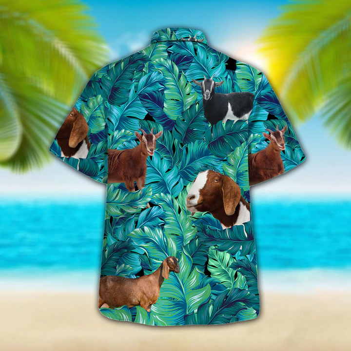 Nubian Goat Lovers Hawaiian Shirt, Hawaiian shirt vintage flower, Short Sleeve Hawaiian Aloha Shirt for men, Women HO2630