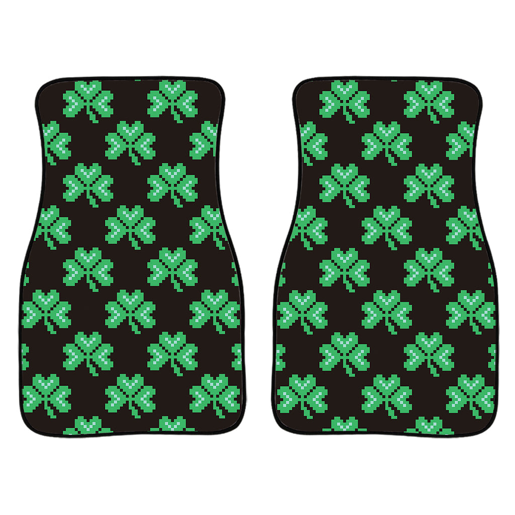 Pixel Clover St. Patrick'S Day Print Front And Back Car Floor Mats, Front Car Mat PO0342