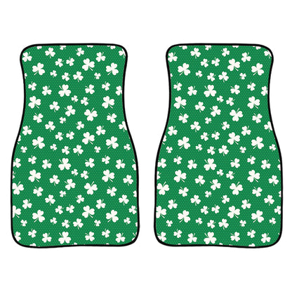 Polka Dot Irish St. Patrick'S Day Print Front And Back Car Floor Mats, Front Car Mat PO0341