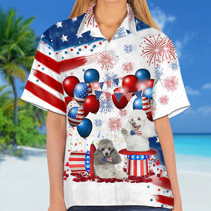 Poodle Independence Day Hawaiian Shirt for men and women, 4th of july hawaiian shirt HO3534