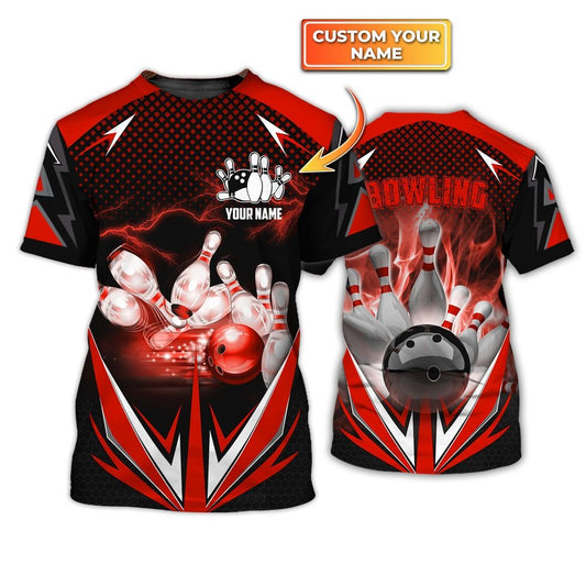 Custom Flame Bowling TShirts Unisex BOT0009