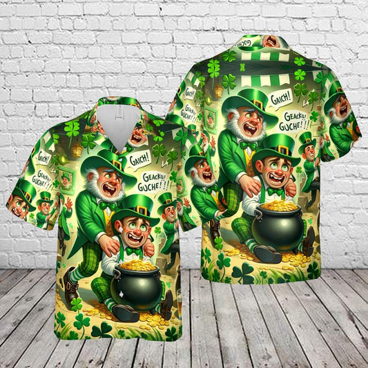 Funny St Patrick's Day Hawaiian Shirt, Hawaiian Shirt for Men Dad PO0013