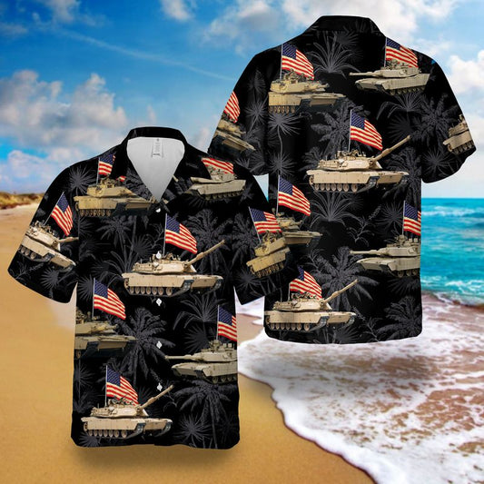 Abrams Battle Tank 4th Of July Hawaiian Shirt, Patriotic Hawaiian Shirt for men HO3324