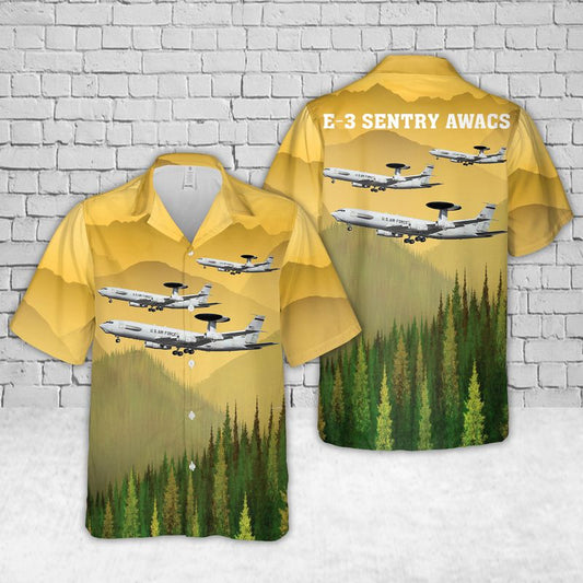 US Air Force E-3 Sentry AWACS Hawaiian Shirt HO3423