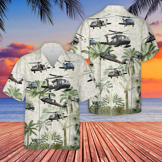 US Army Sikorsky UH-60 Black Hawk Hawaiian Shirt HO0261